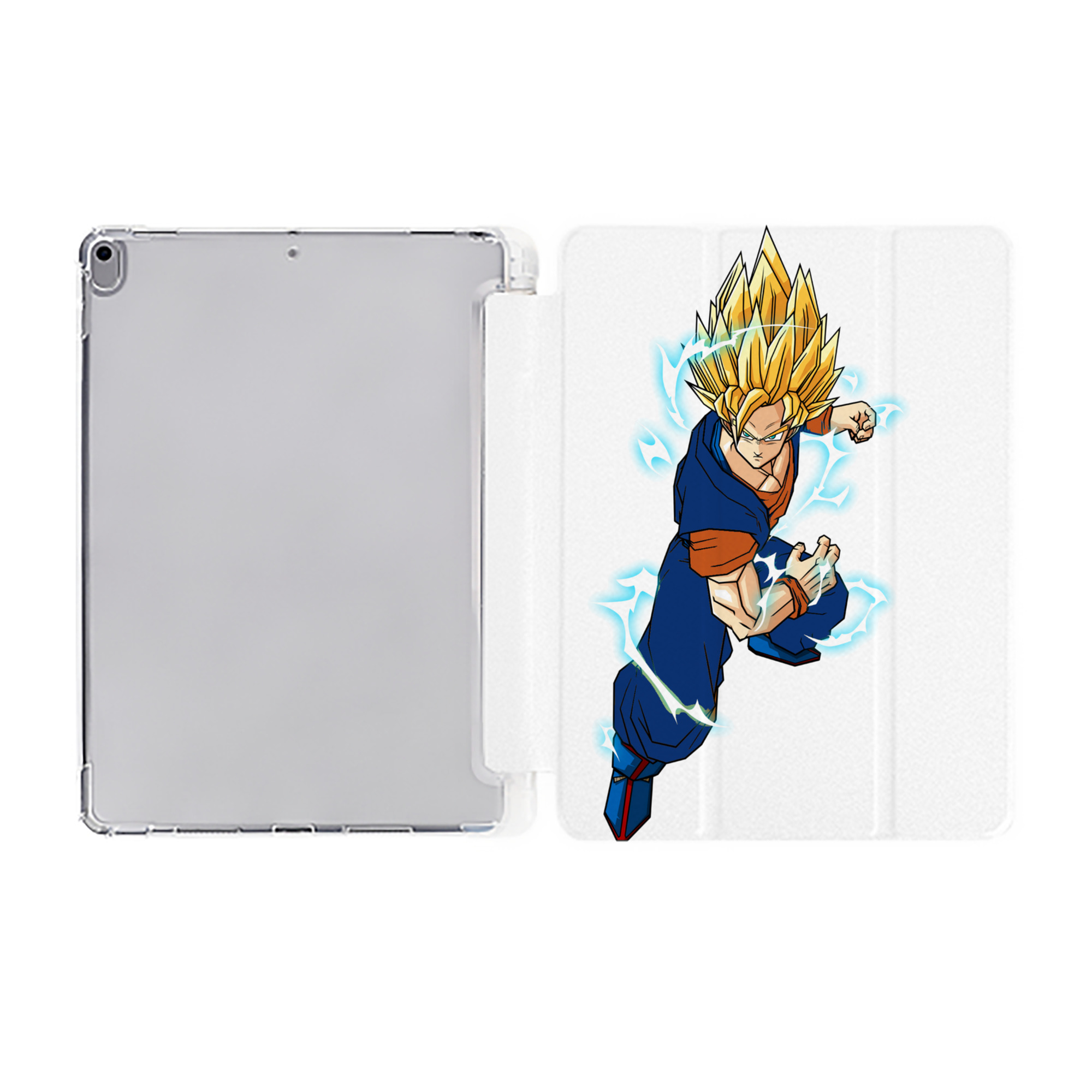 （画像用） ドラゴンボール 孫 悟飯（そんごはん）DRAGON BALL Son Gohan IPad ケース ペン収納付き 三つ折りスタンド PUレザー×シリコン 対応機種9.5/10.5/10.9インチ